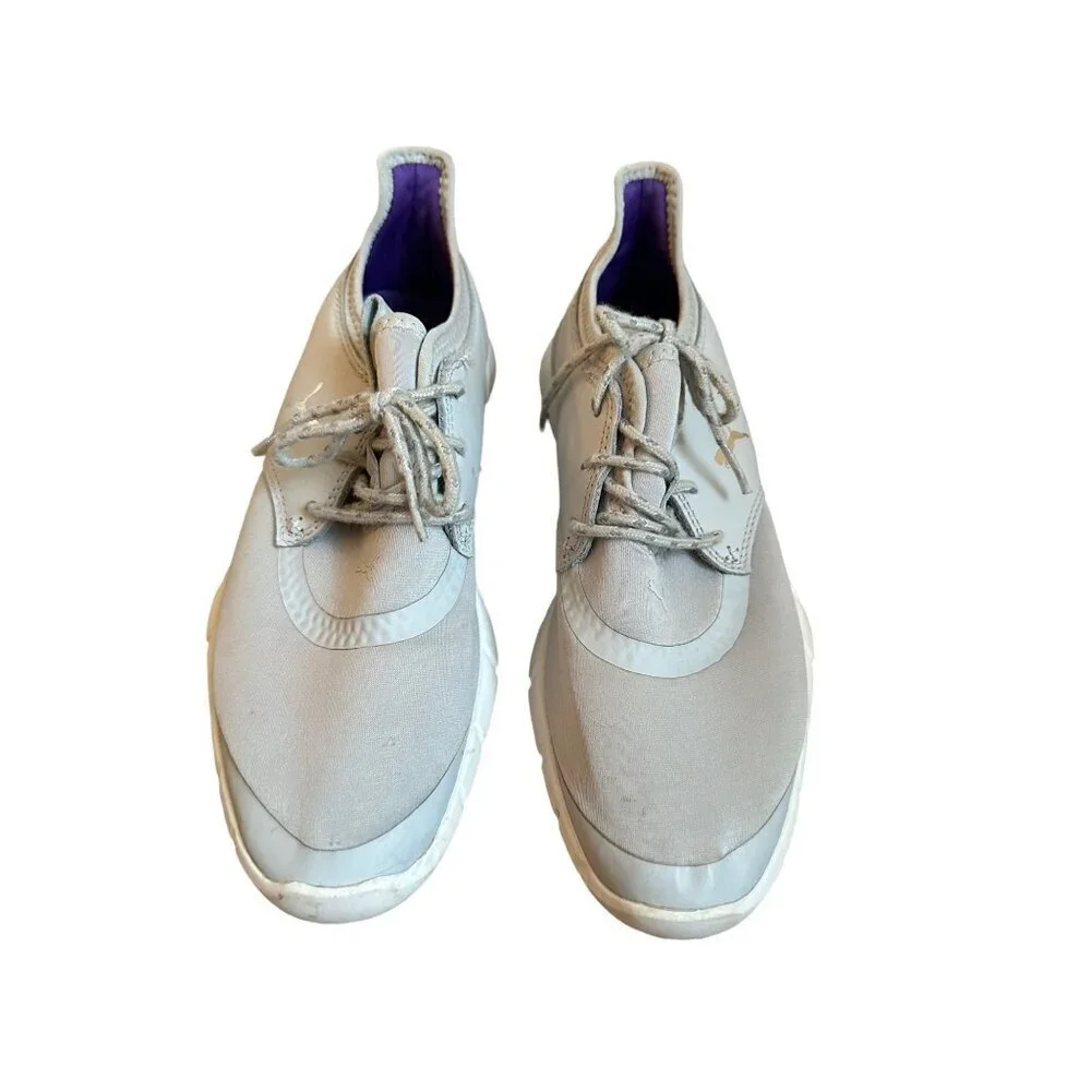 Puma Golf Womens Light Gray Shoes With Purple Interior